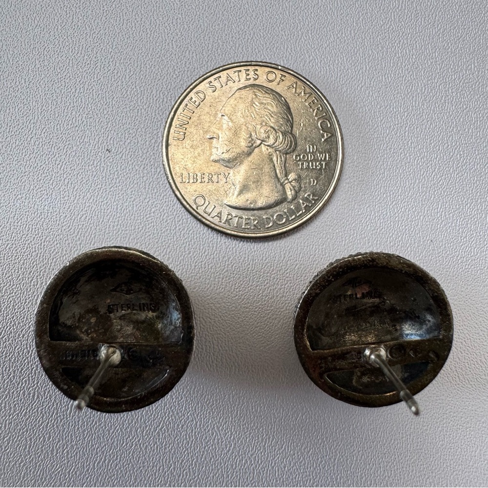 Vintage Judith Jack Sterling Silver and Marcasite Earrings - Picture 2 of 5